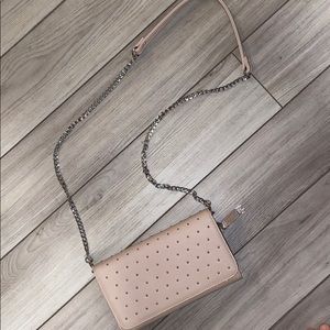 Cream Chain Crossbody Clutch